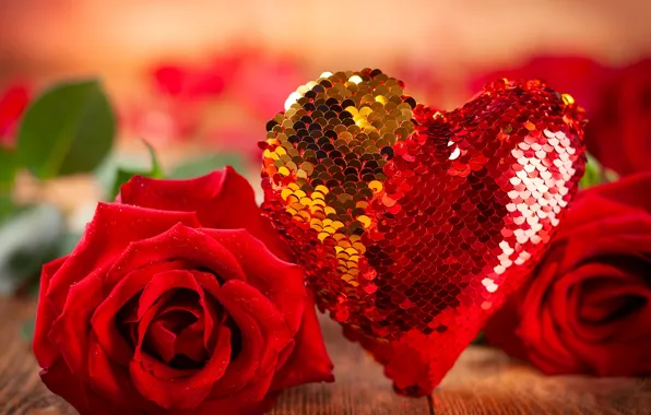 Картинка романтика, сердце, розы, букет, красные, день святого валентина, Svetlana Kolpakova