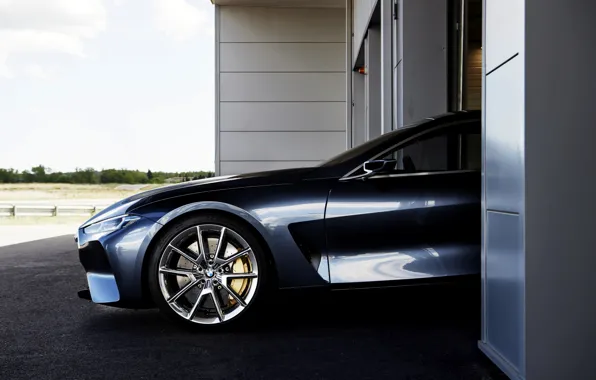 Картинка купе, колесо, BMW, передняя часть, 2017, 8-Series Concept