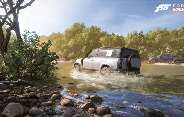 Картинка River, Trucks, Forza Horizon 5