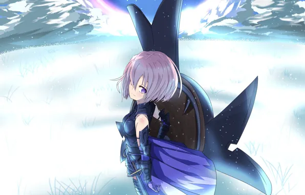 Картинка девушка, щит, Fate / Grand Order