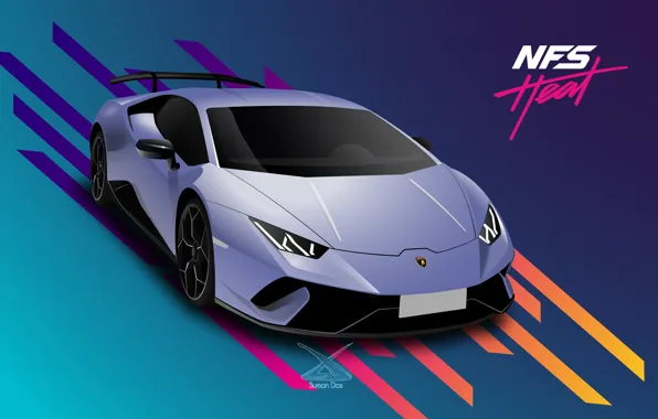 Картинка Lamborghini, NFS, Electronic Arts, Need For Speed, Performante, Huracan, game art, 2019, Need For Speed: …