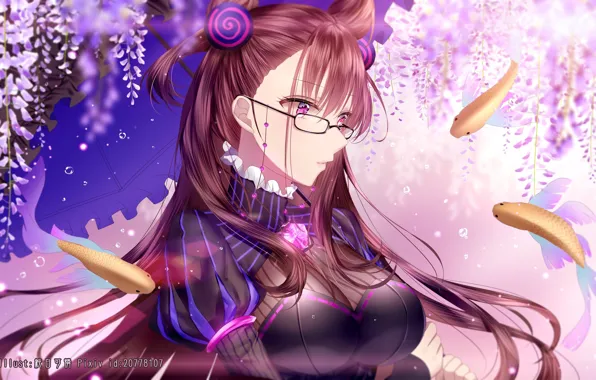 Картинка девушка, очки, Fate / Grand Order, Судьба великая кампания