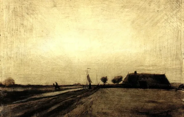 Картинка Landscape, Vincent van Gogh, in Drente