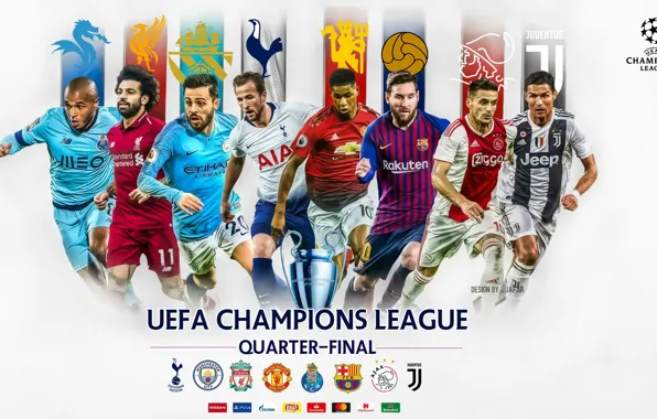 Картинка футбол, Лига Чемпионов, УЕФА, 2019, четвертьфинал