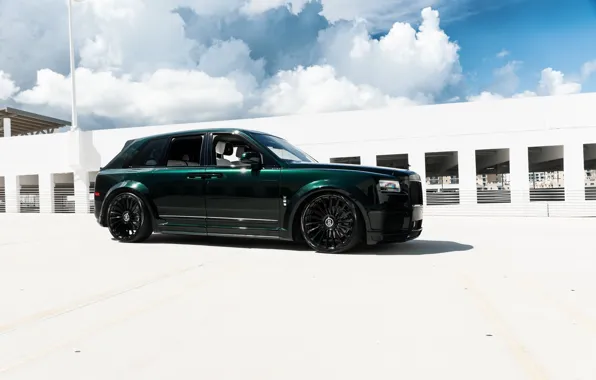 Картинка Rolls Royce, Green, Side, Cullinan, Rolls Royce Cullinan