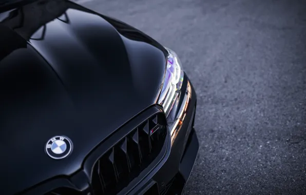 Картинка BMW, Black, F90, Full LED Lights