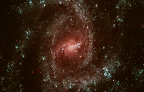 Картинка вещество, спиральная галактика, перемычка, многорукавная, NGC 2835