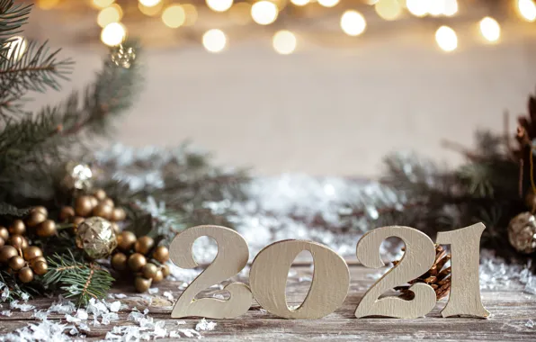 Картинка зима, украшения, елка, Рождество, Новый год, new year, Christmas, винтаж, winter, bokeh, decoration, cozy, fir …