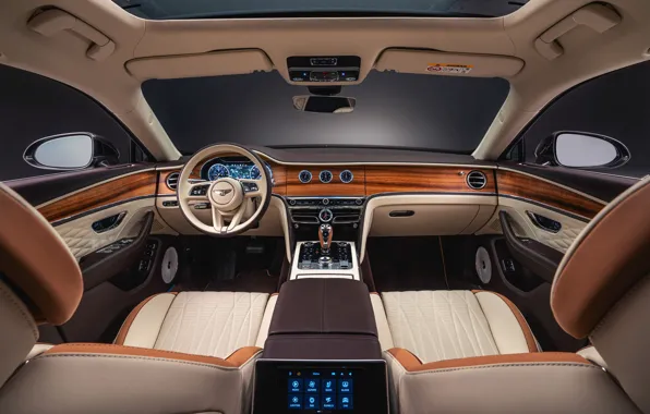 Картинка интерьер, Bentley, роскошь, Flying Spur Hybrid, Odyssean Edition, фото салона