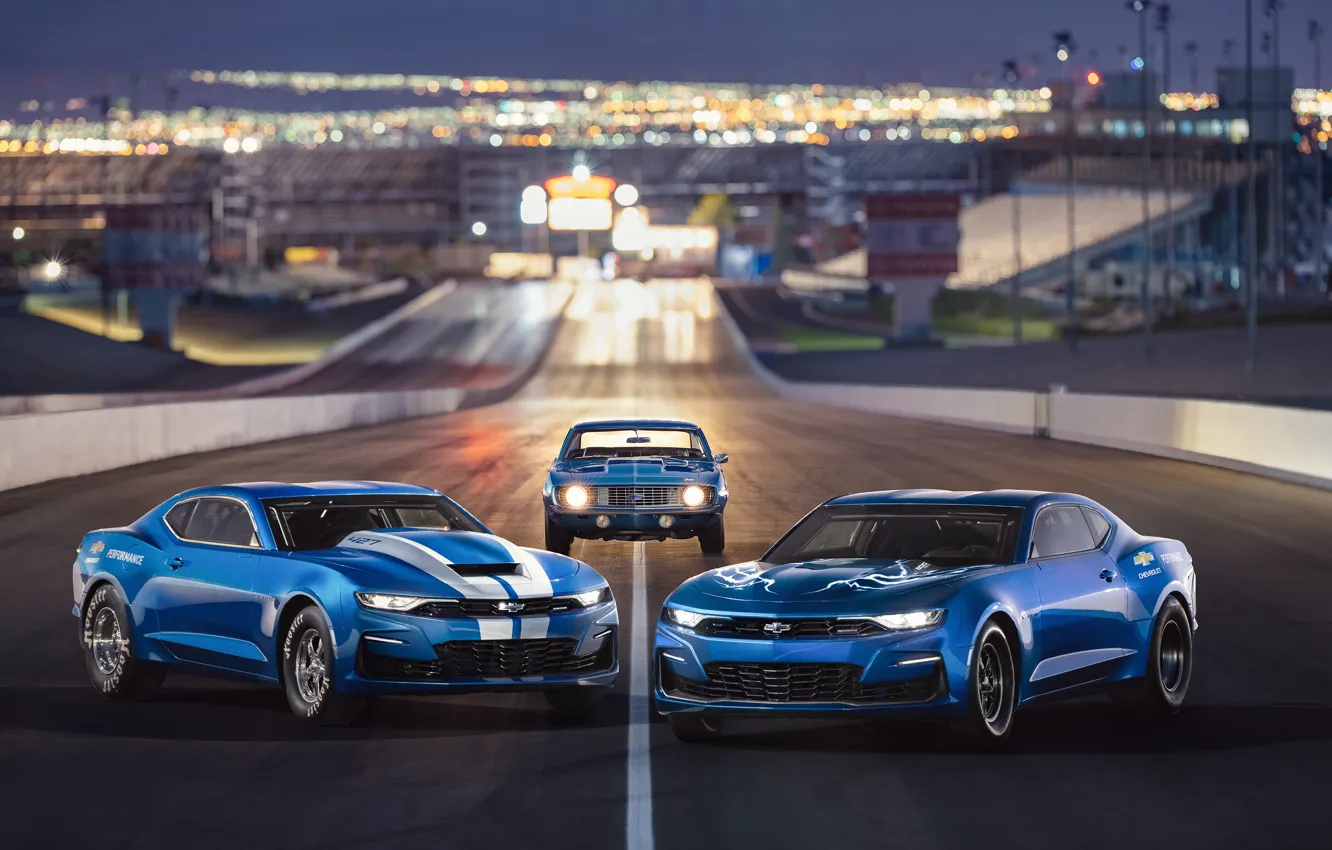 Фото обои Chevrolet, Camaro, 2018, 50th Anniversary, COPO, SEMA 2018, eCOPO Concept