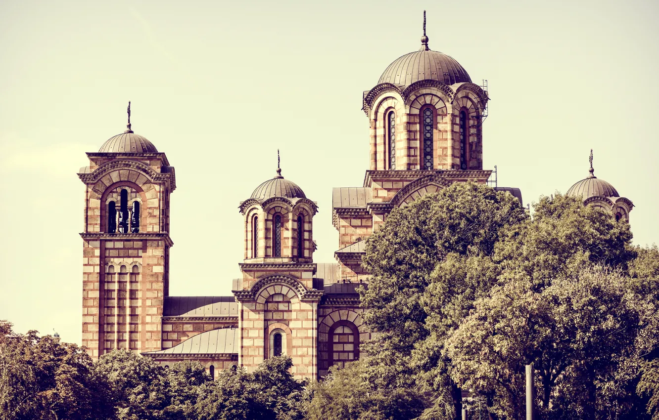 Фото обои церковь, архитектура, сербия