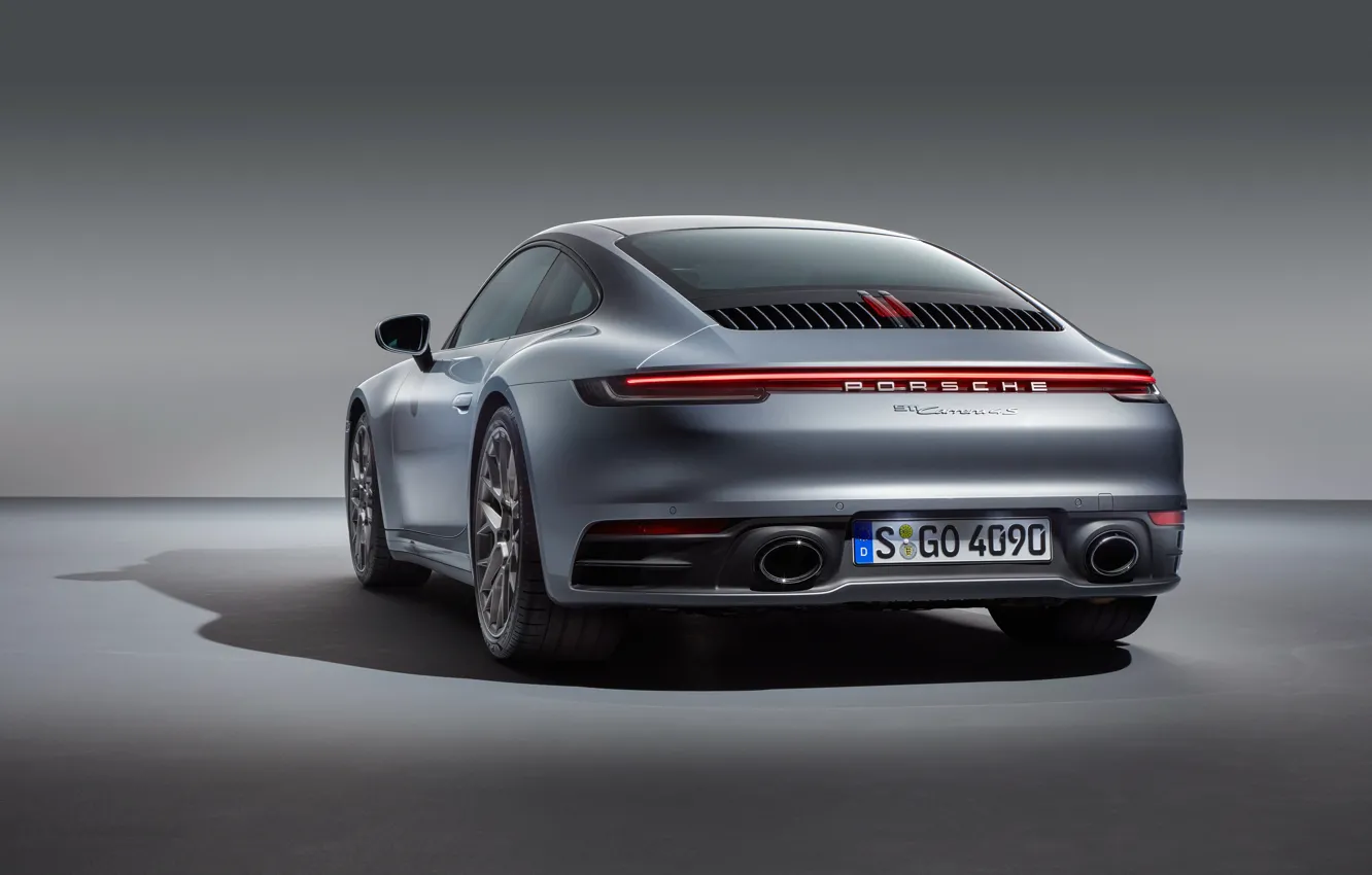 Фото обои 911, Porsche, вид сзади, Carrera, Carrera 4S, 2019