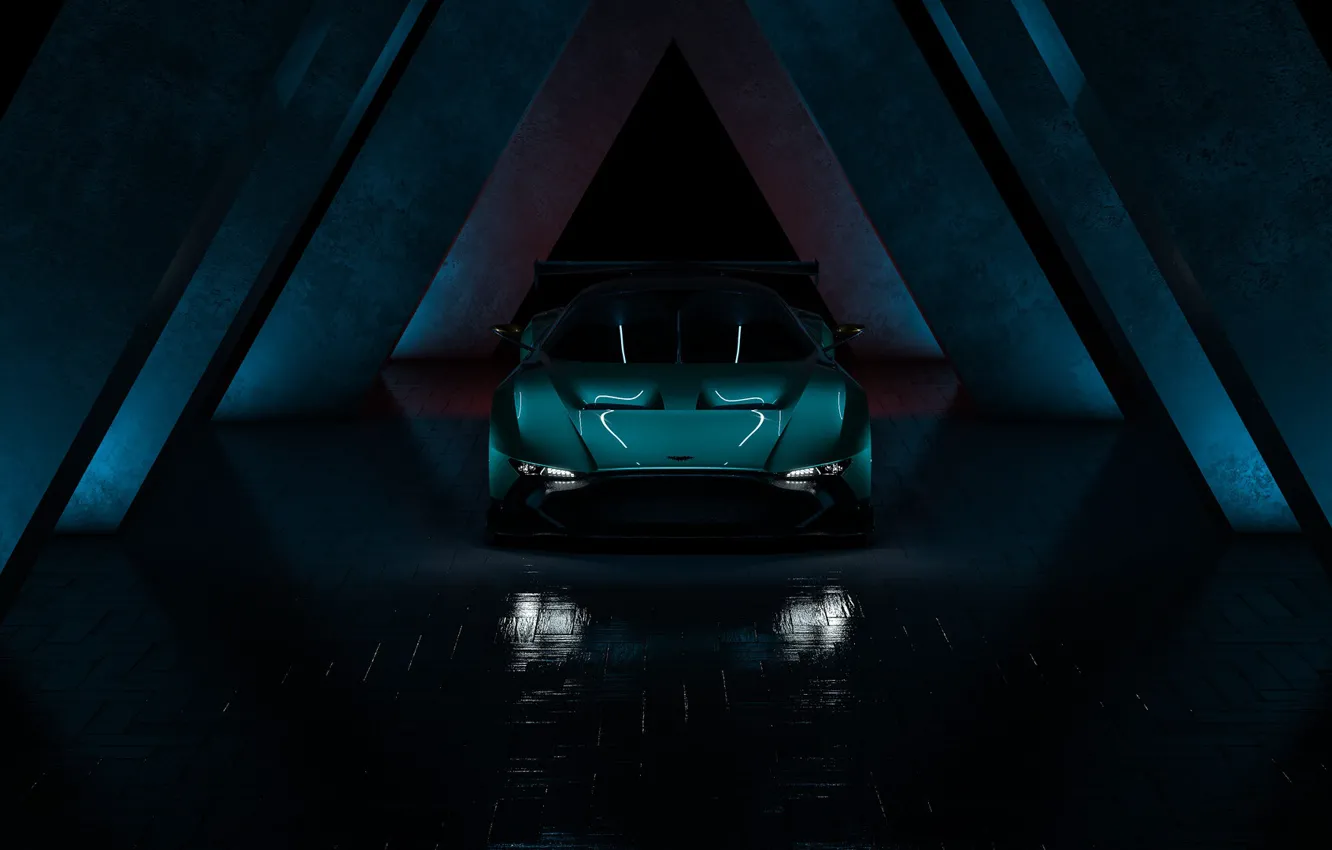 Фото обои Aston Martin, Машина, Рендеринг, Concept Art, Спорткар, Vulcan, Aston Martin Vulcan, Transport & Vehicles, Ryan …