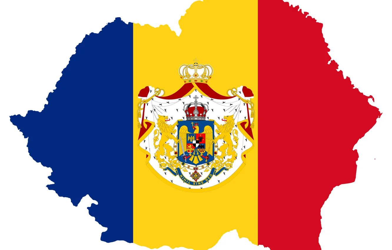 Фото обои флаг, герб, custom, румыния, flag, romania, border, coat of arms, границы