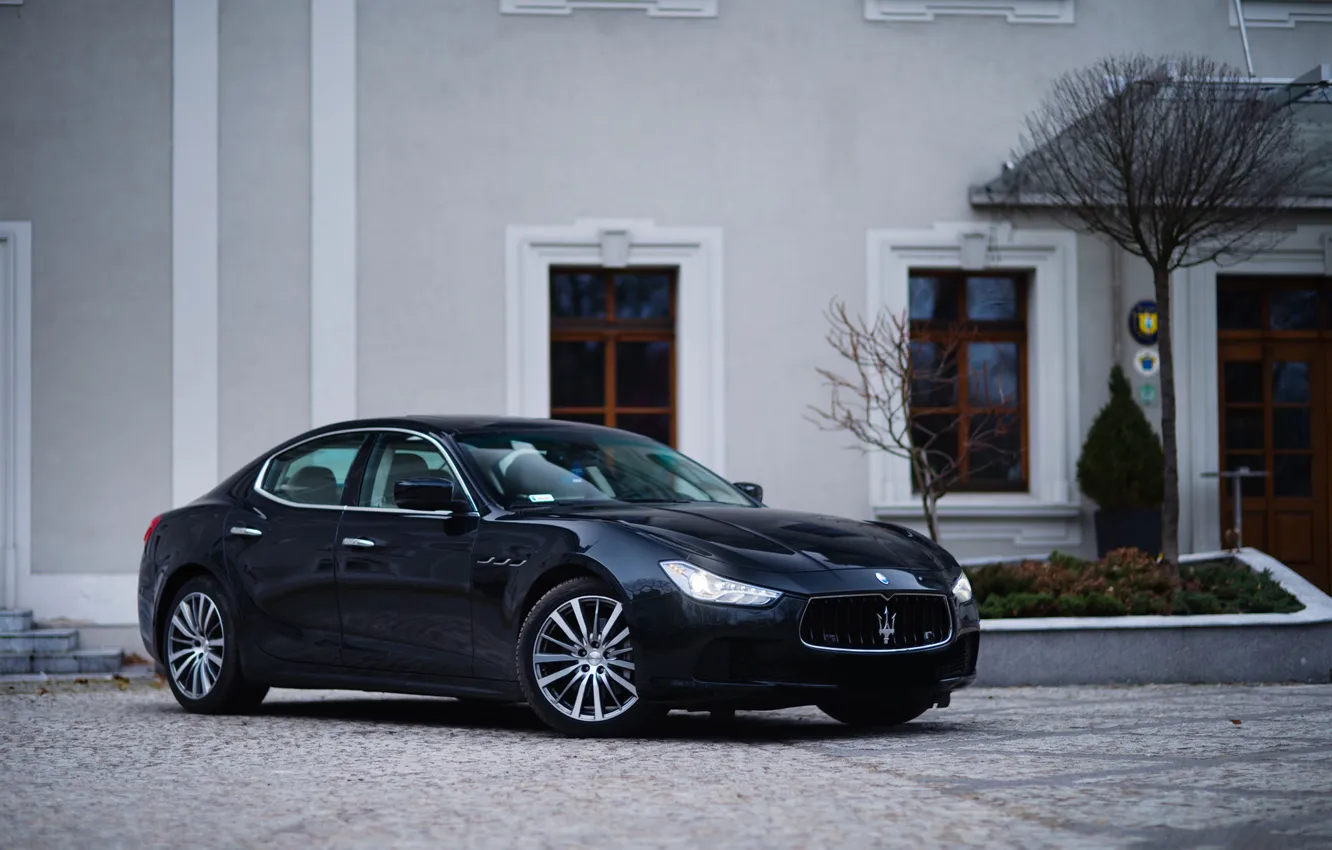 Фото обои Maserati, Black, Ghibli