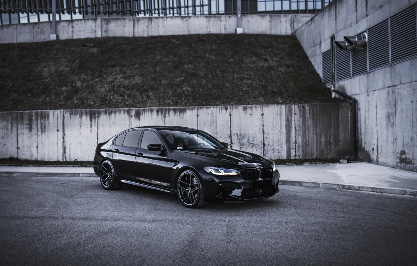 Фото обои BMW, Black, Sedan, Sight, LED, F90