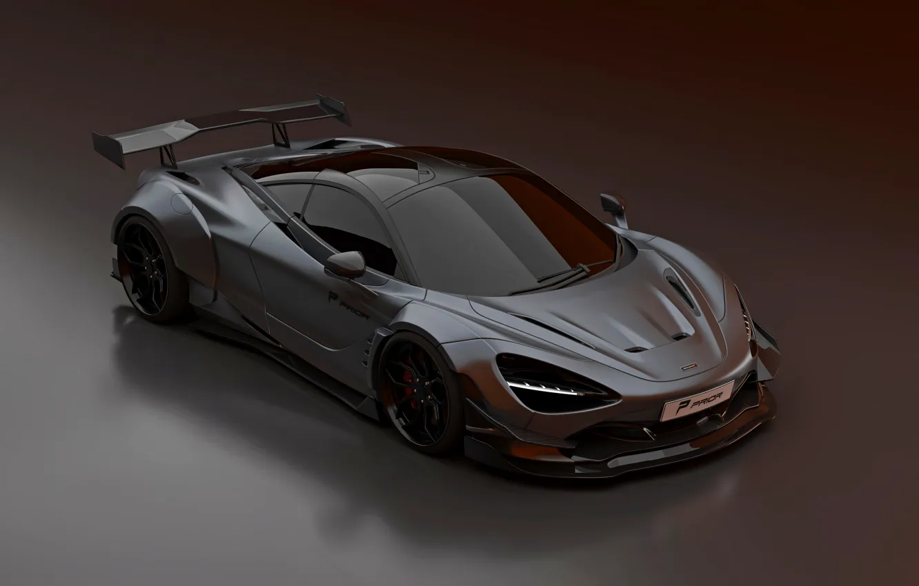 Фото обои McLaren, капот, диски, Prior Design, 2020, 720S, widebody kit
