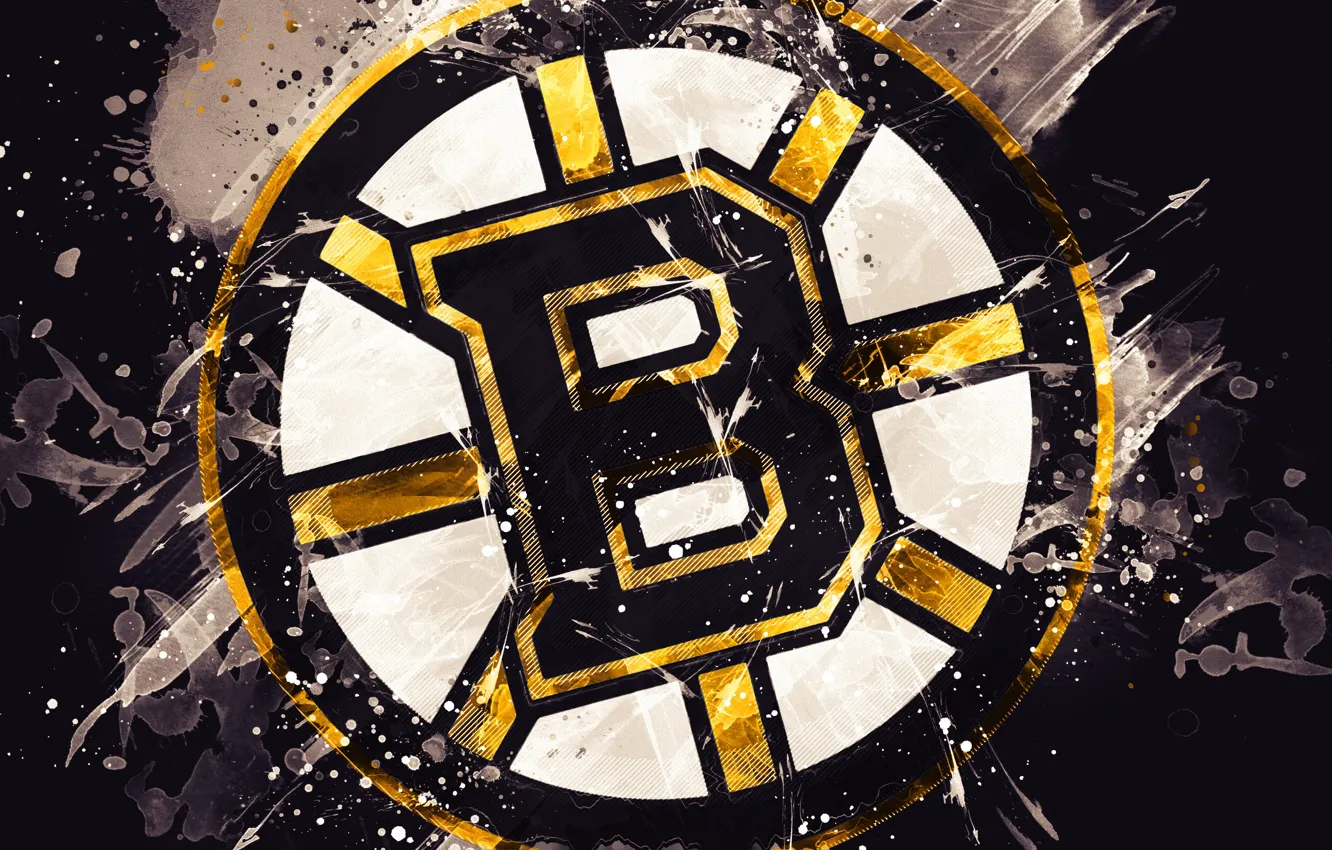 Фото обои логотип, хоккей, мишки, бостон, нхл, bruins, hockey, boston, nhl,...