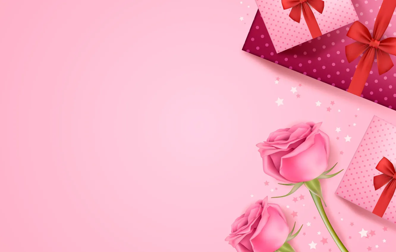Фото обои любовь, цветы, романтика, розы, подарки, love, happy, pink, flowers, romantic, открытка, 14 февраля, Valentine's Day, …