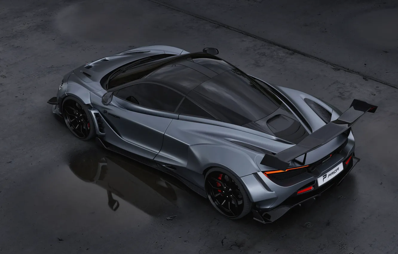 Фото обои McLaren, крыло, арки, Prior Design, 2020, 720S, widebody kit