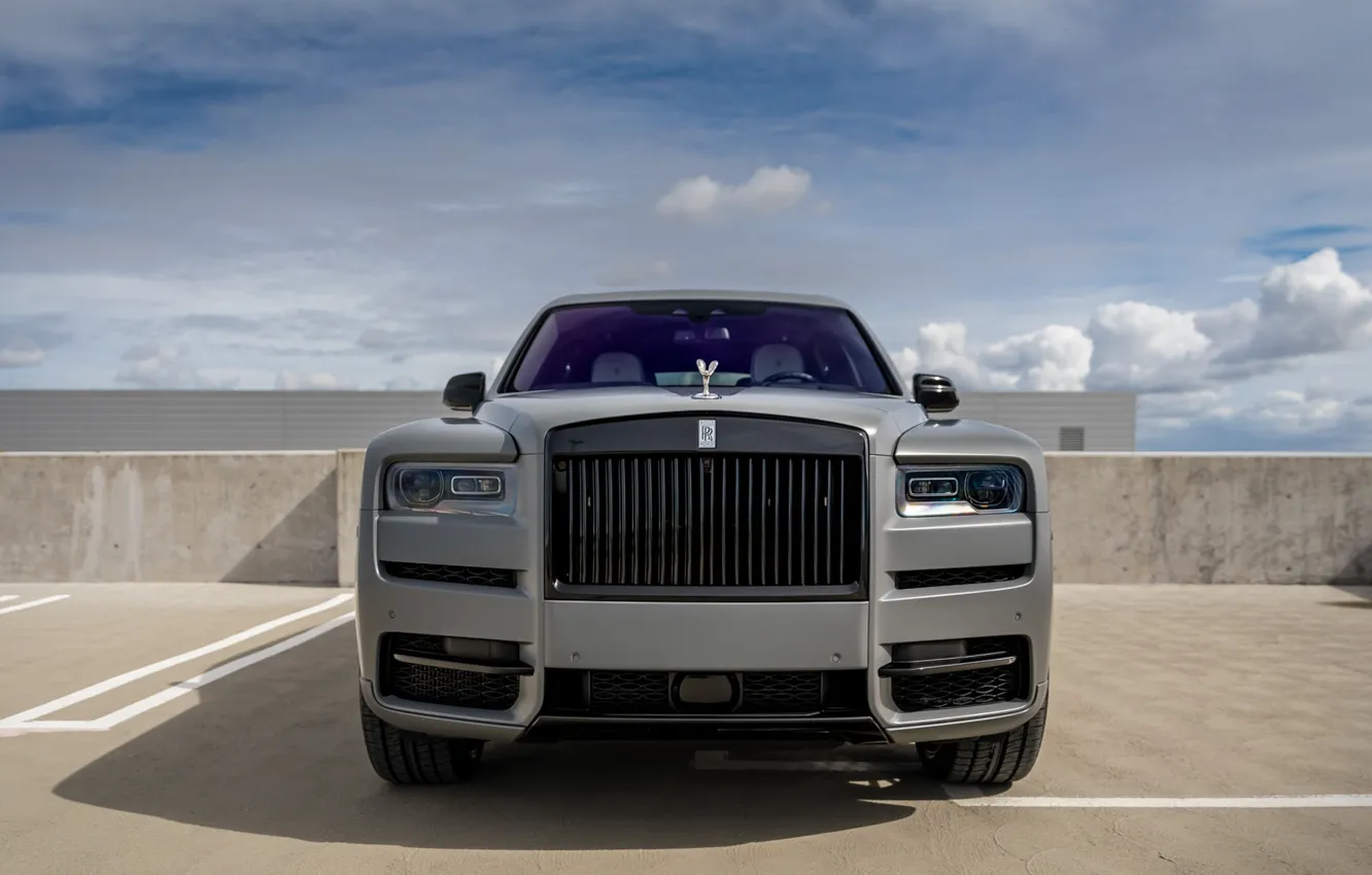 Фото обои Rolls Royce, Front, Face, Graphite, Cullinan, Luxury SUV
