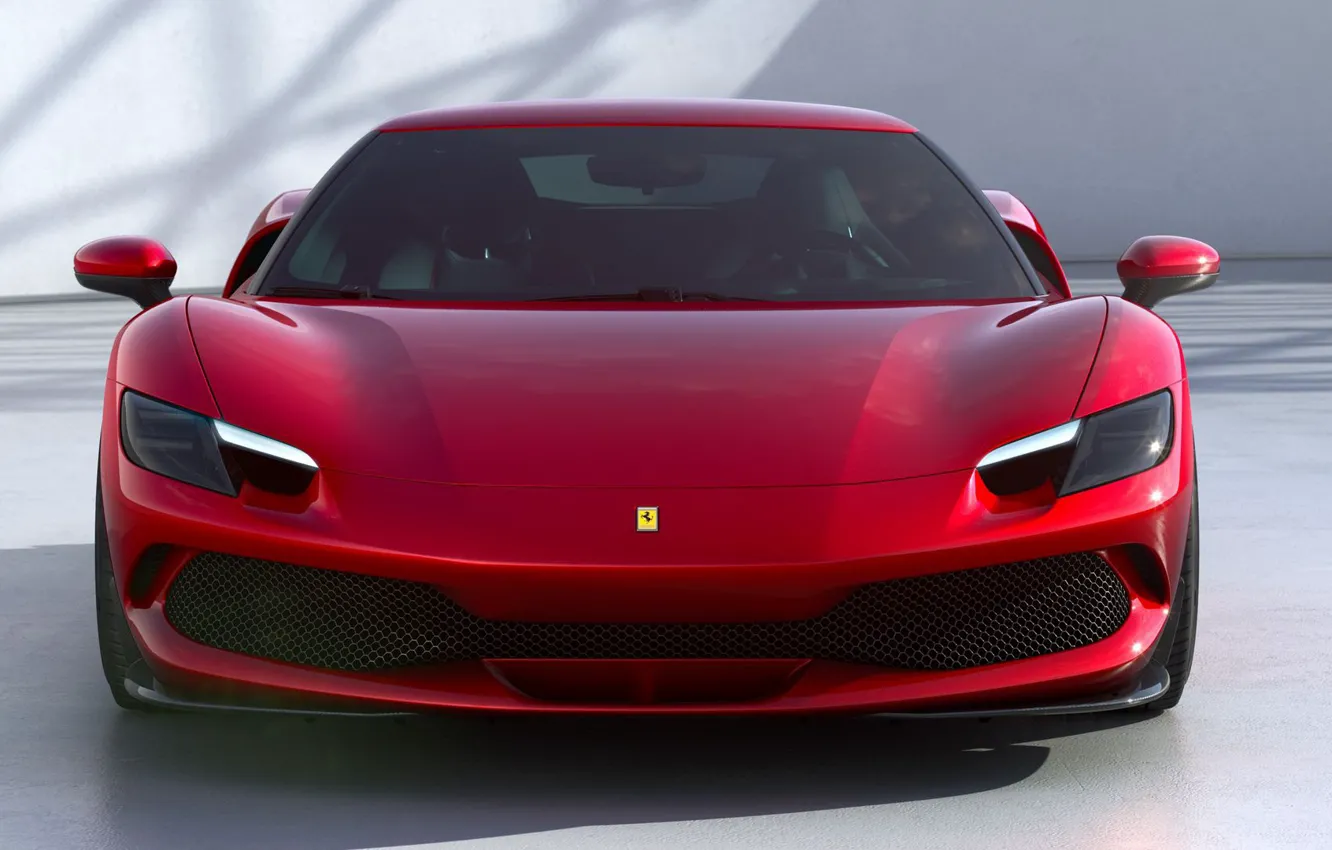 Фото обои красный, купе, Ferrari, феррари, роскошь, эксклюзив, спортивный автомобиль, супер кар, 2022, 296 GTB