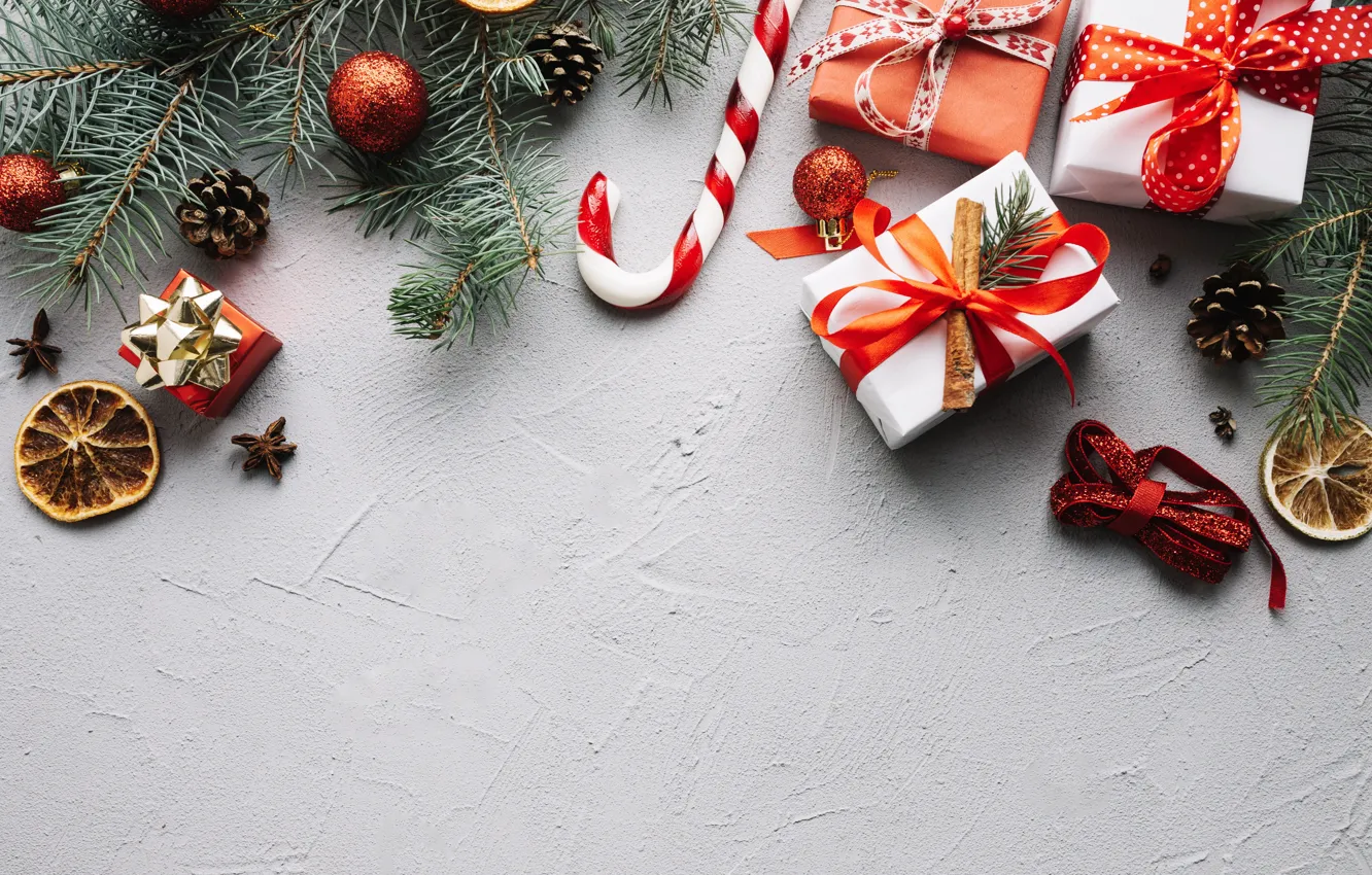 Фото обои елка, Новый Год, Рождество, подарки, Christmas, New Year, gift, decoration, Happy, Merry, fir tree, ветки …