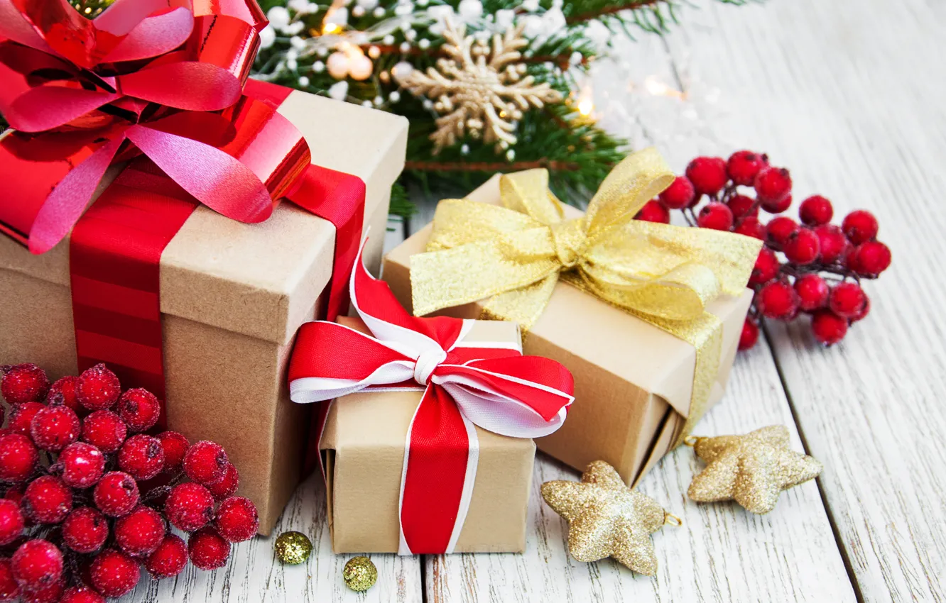 Фото обои украшения, Новый Год, Рождество, подарки, christmas, merry, decoration, gift box