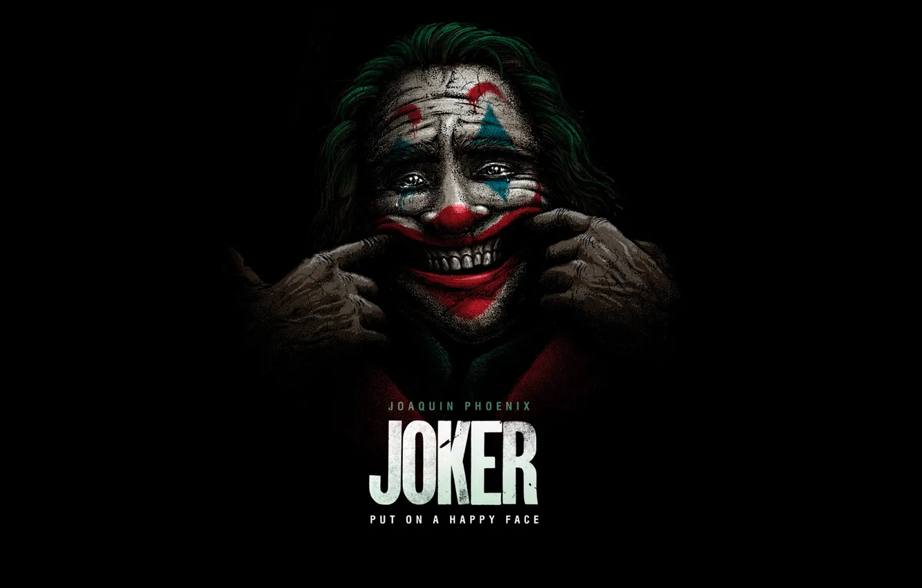 Фото обои улыбка, клоун, Джокер, Joker, Хоакин Феникс