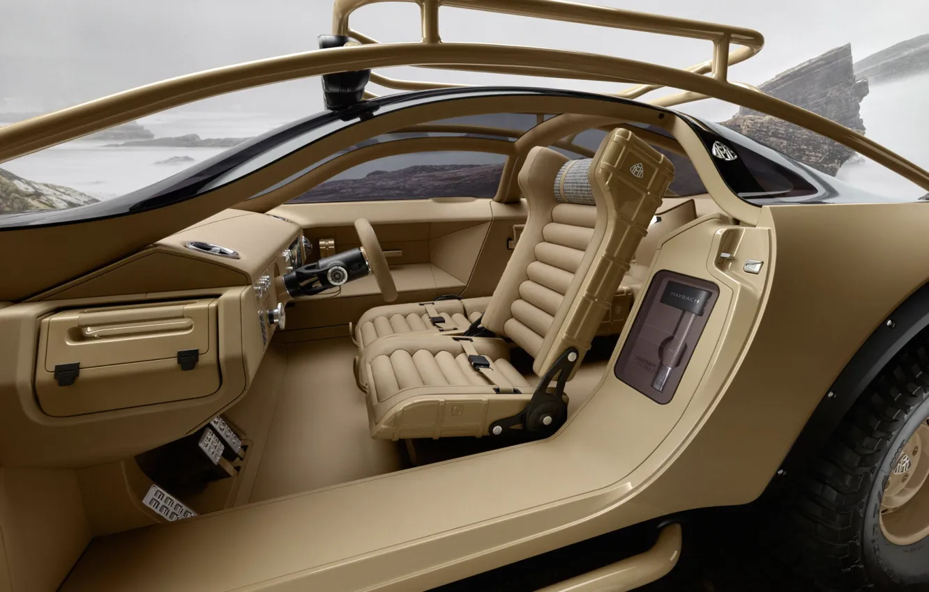 Фото обои Mercedes-Benz, интерьер, концепт-кар, салон автомобиля, Project Maybach