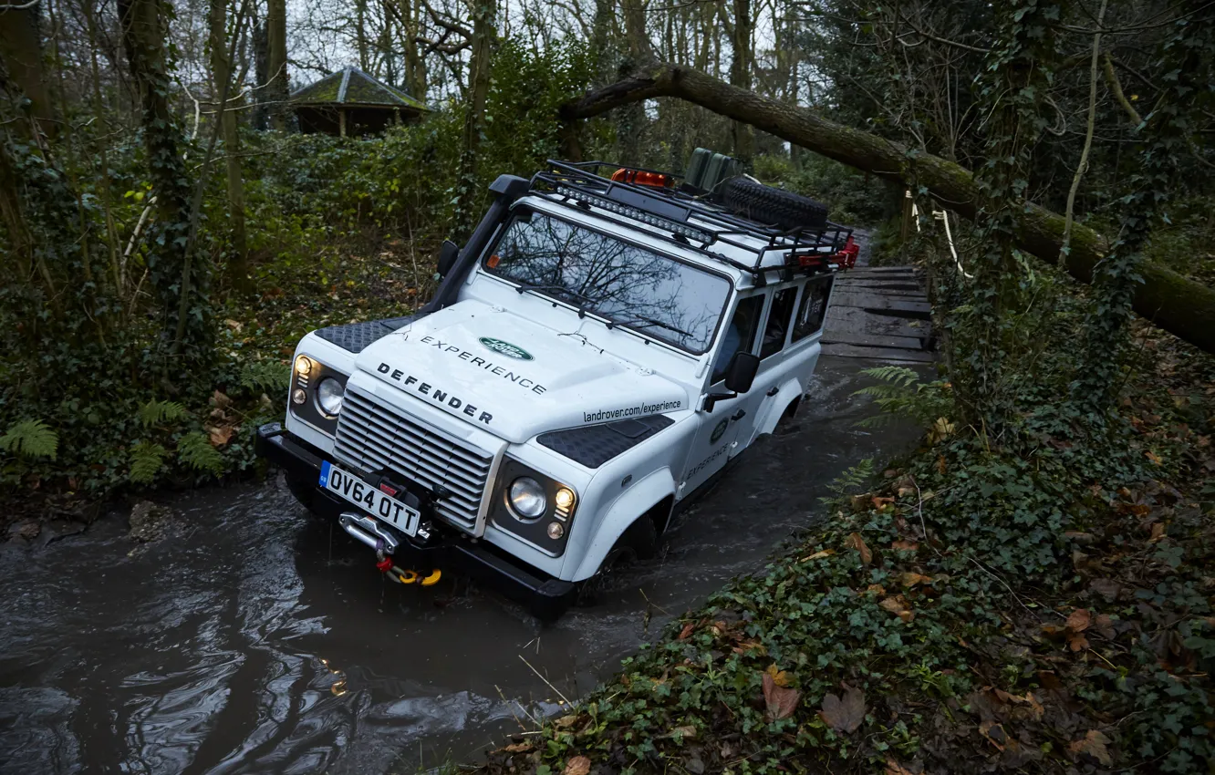 Фото обои внедорожник, Land Rover, Defender, 2015