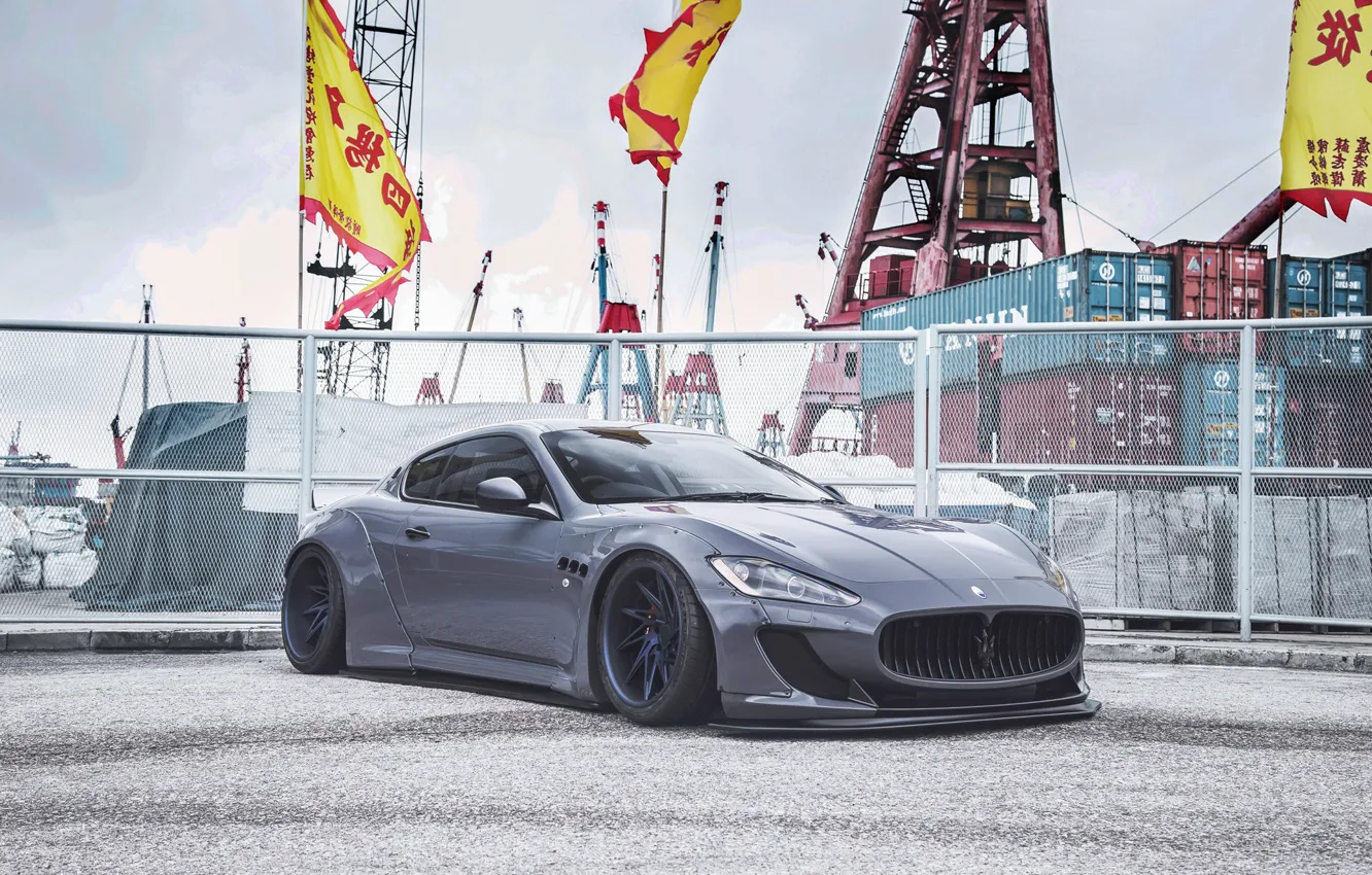 Фото обои Maserati, GranTurismo, Grey