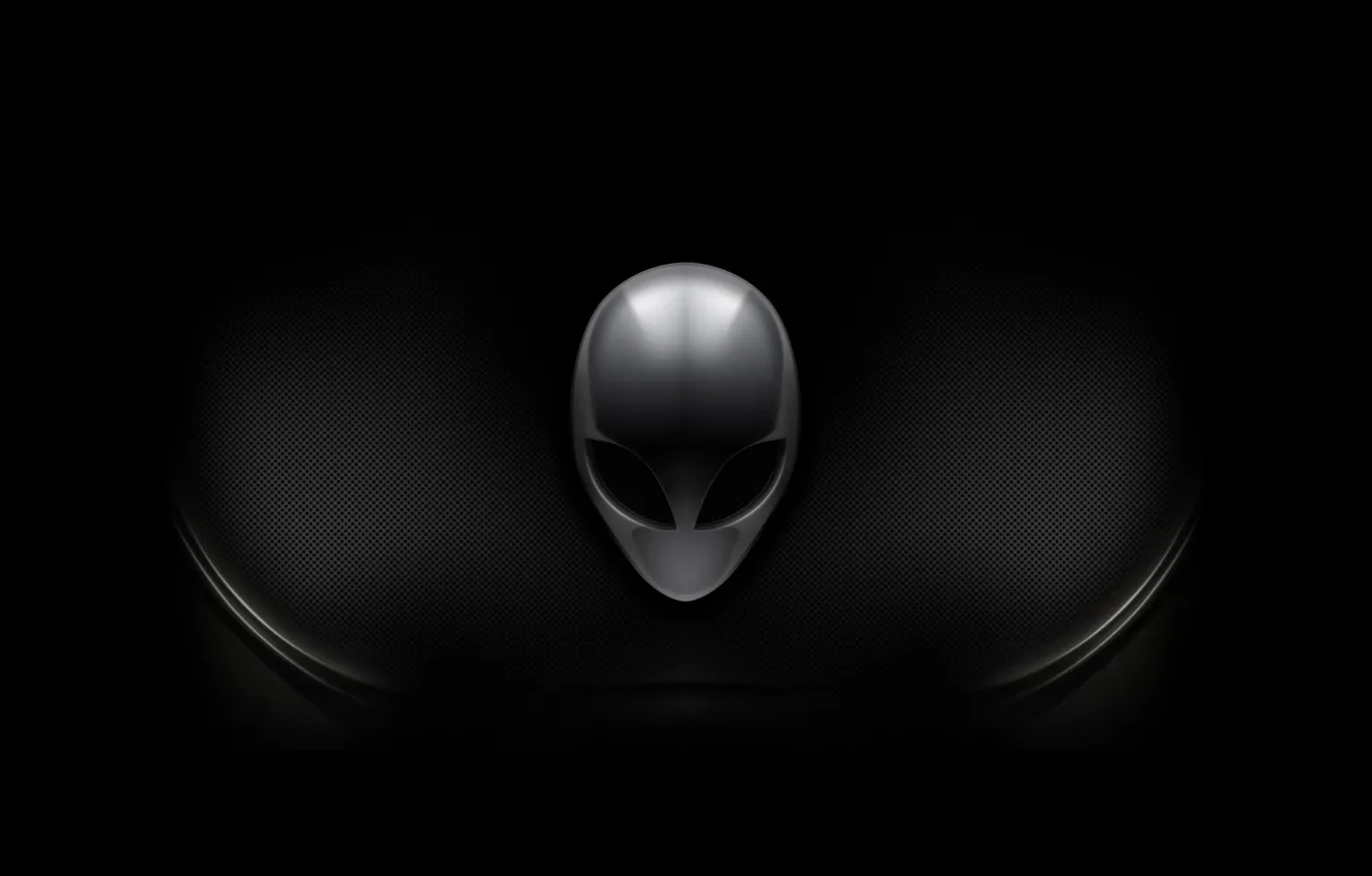 Фото обои голова, инопланетянин, черный фон, alien, Alienware, black background, head