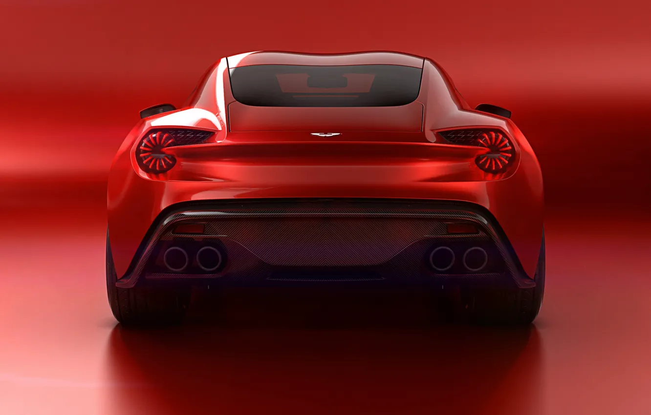 Фото обои Aston Martin, кабриолет, вид сзади, Aston Martin Vanquish Zagato