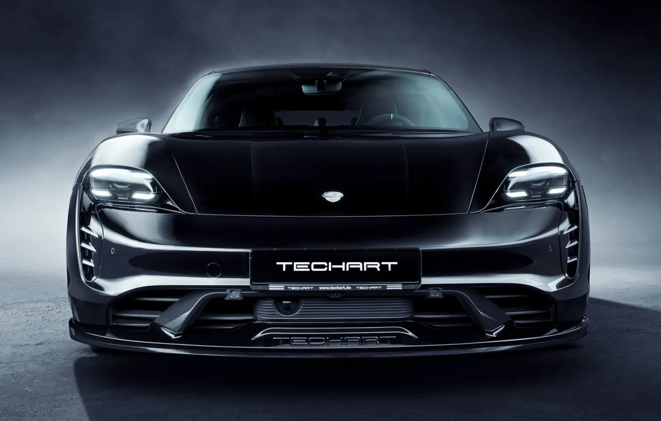 Фото обои Porsche, экстерьер, TechArt, супер кар, Taycan