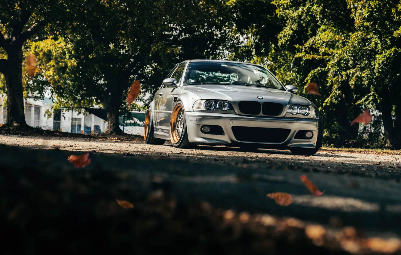 Фото обои BMW, E46, Leaves, M3