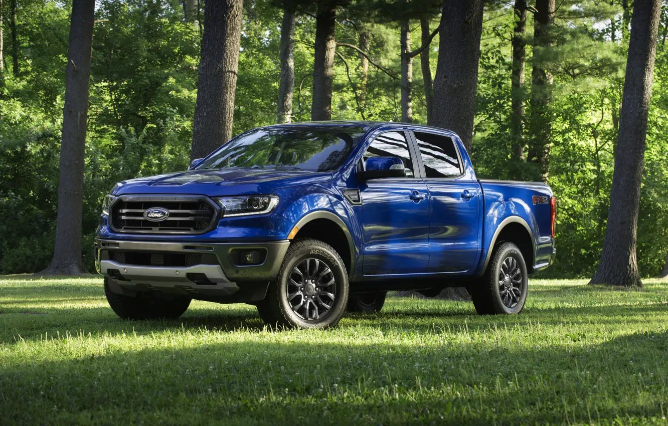 Фото обои синий, поляна, Ford, пикап, Ranger, 2019, FX2 Package