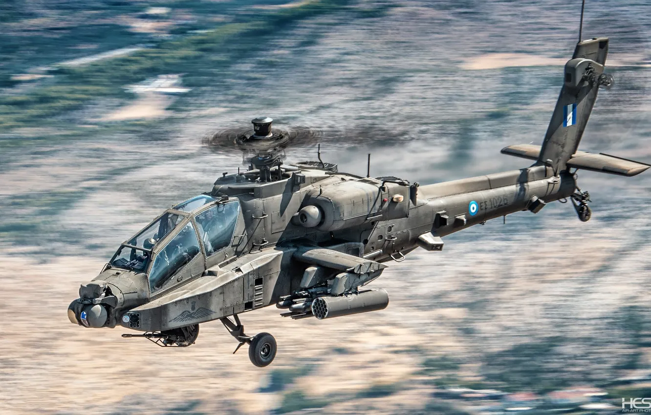 Фото обои Скорость, Apache, AH-64 Apache, Шасси, Ударный вертолёт, Кокпит, HESJA Air-Art Photography, Boeing AH-64D Apach, ВС …