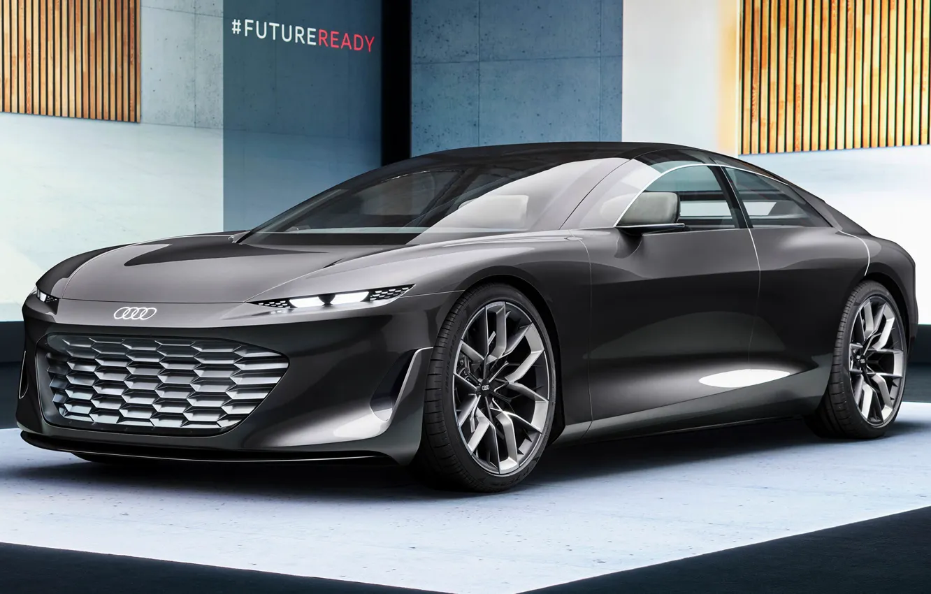 Фото обои дизайн, концепт, роскошь, экстерьер, электрический седан, Audi Grandsphere concept, технологии будущего