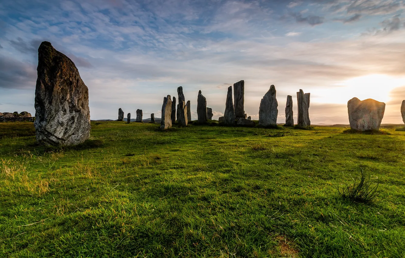 Фото обои Шотландия, Scotland, Callanish standing stones