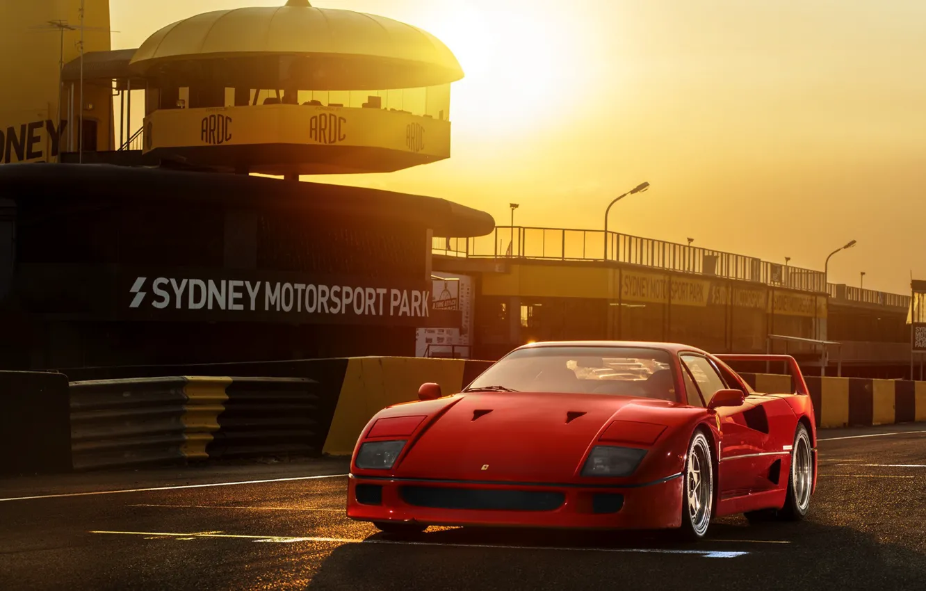 Фото обои Red, F40, Sydney Motorsport Park