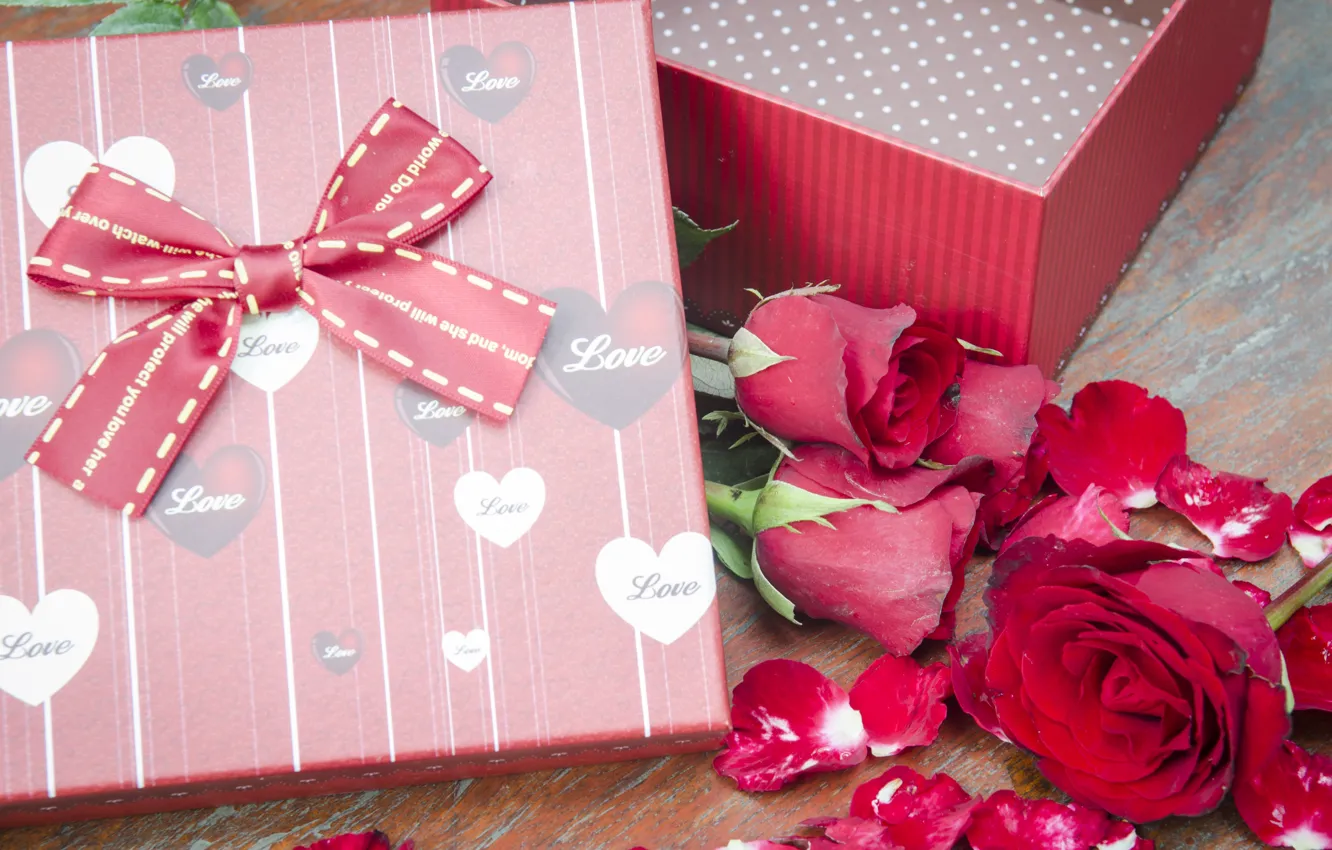 Фото обои цветы, подарок, розы, pink, flowers, romantic, gift, roses, розовые розы, with love
