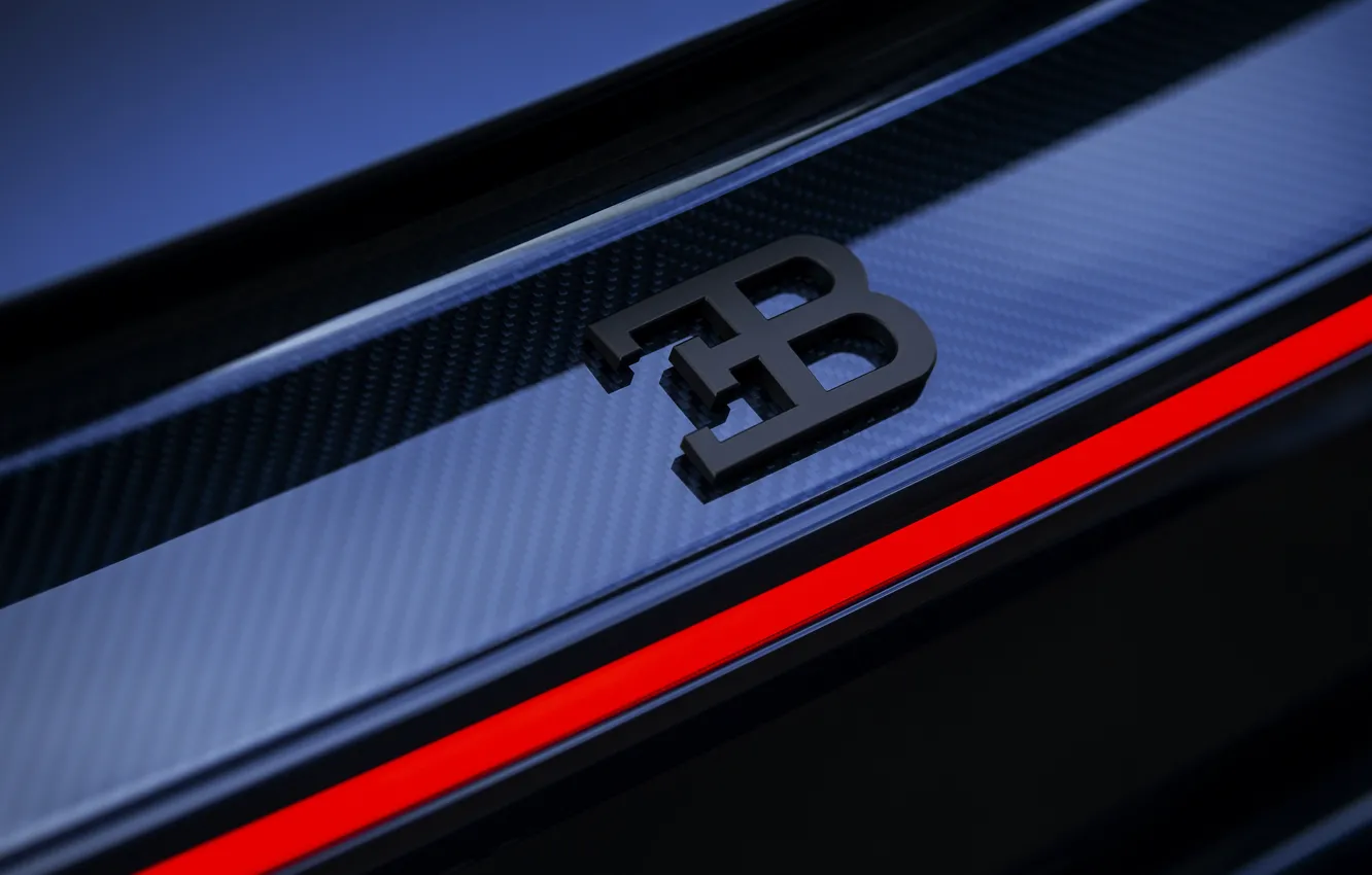 Фото обои логотип, Bugatti, суперкар, эмблема, Sport, гиперкар, Chiron, 2019, 110 ans Bugatti