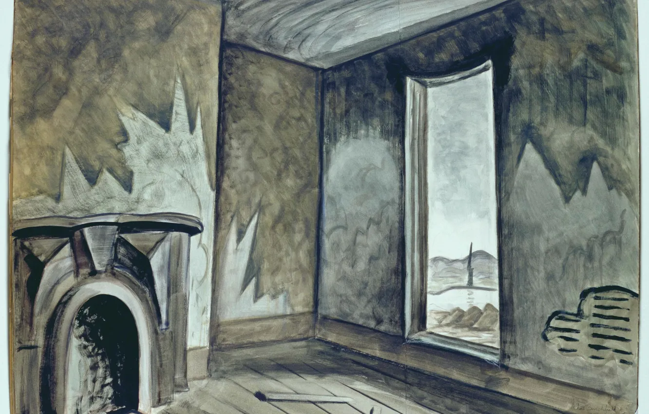 Фото обои Charles Ephraim Burchfield, In a Deserted House, 1918-39