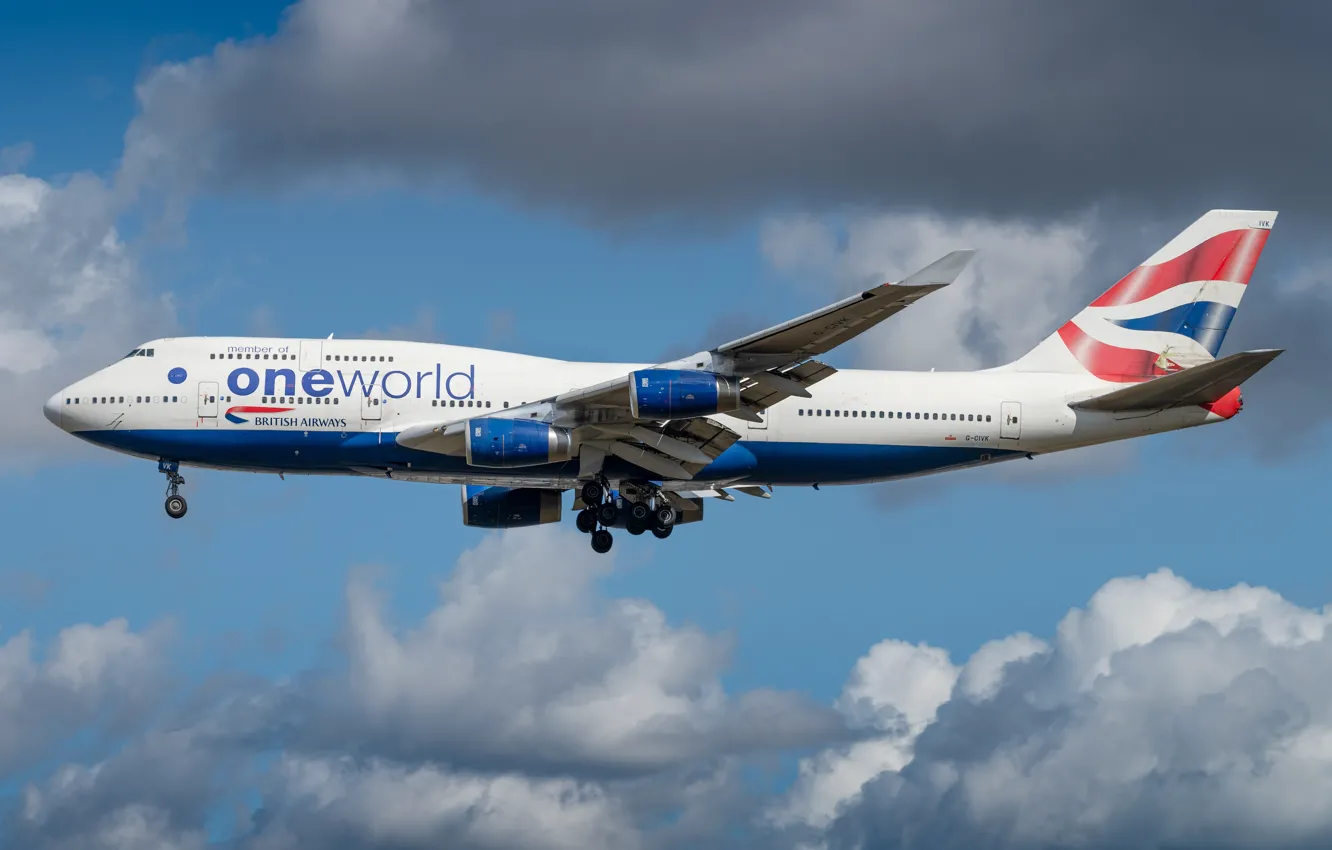 Фото обои Boeing, British Airways, 747-400