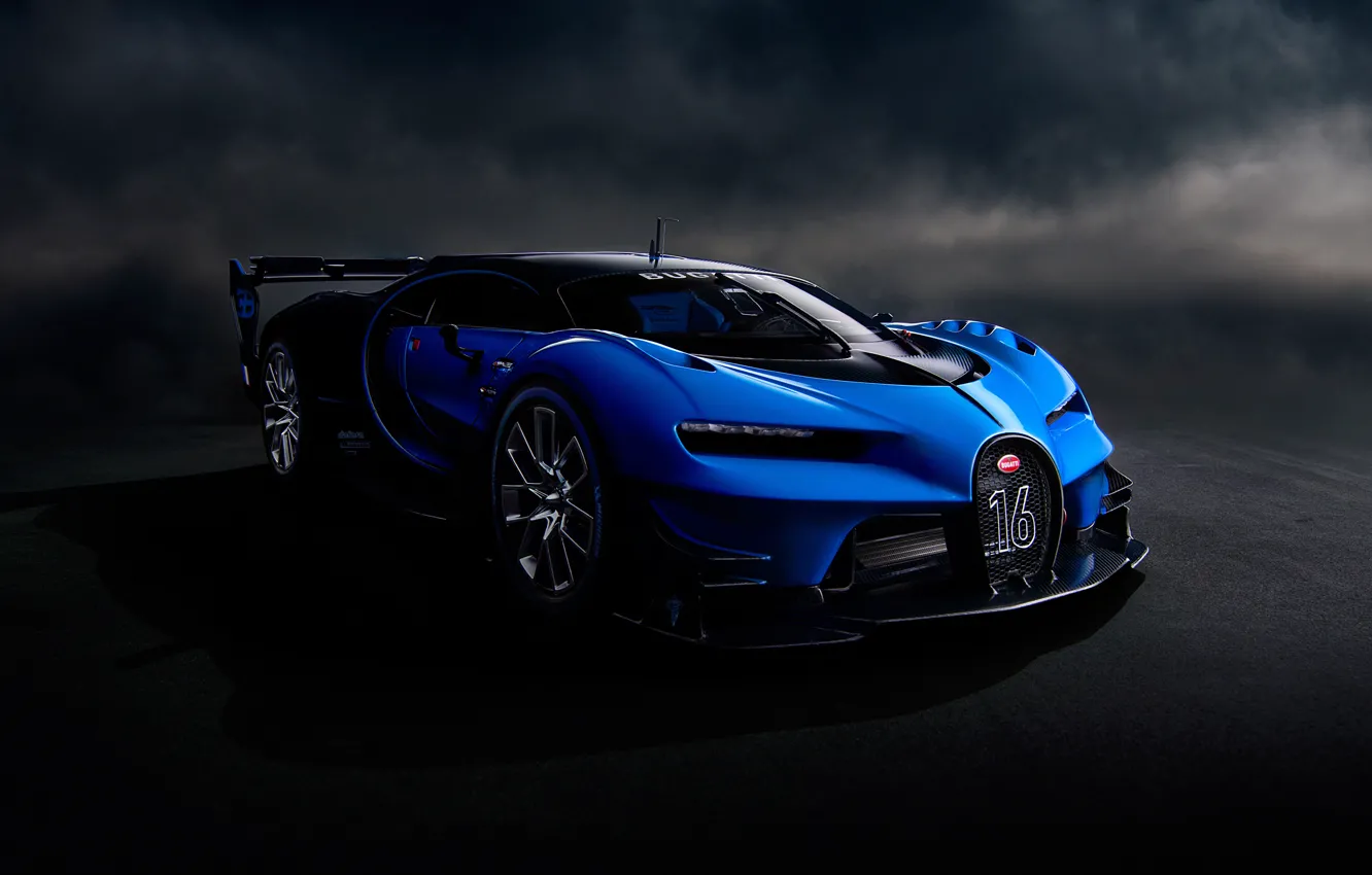 Фото обои фон, арт, концепт-кар, гиперкар, Bugatti Vision Gran Turismo
