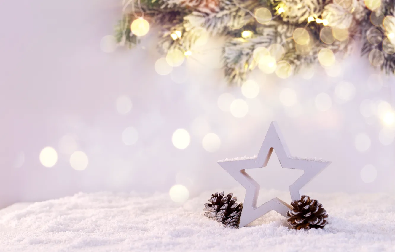 Фото обои зима, снег, украшения, Новый Год, Рождество, Christmas, winter, snow, New Year, decoration, Merry, fir tree, …