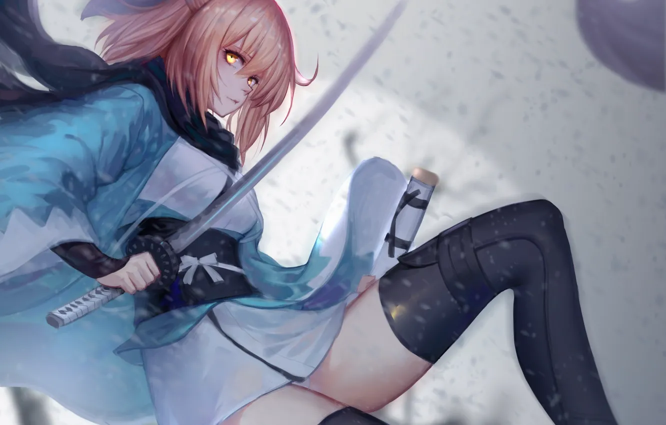 Фото обои девушка, меч, аниме, Fate / Grand Order