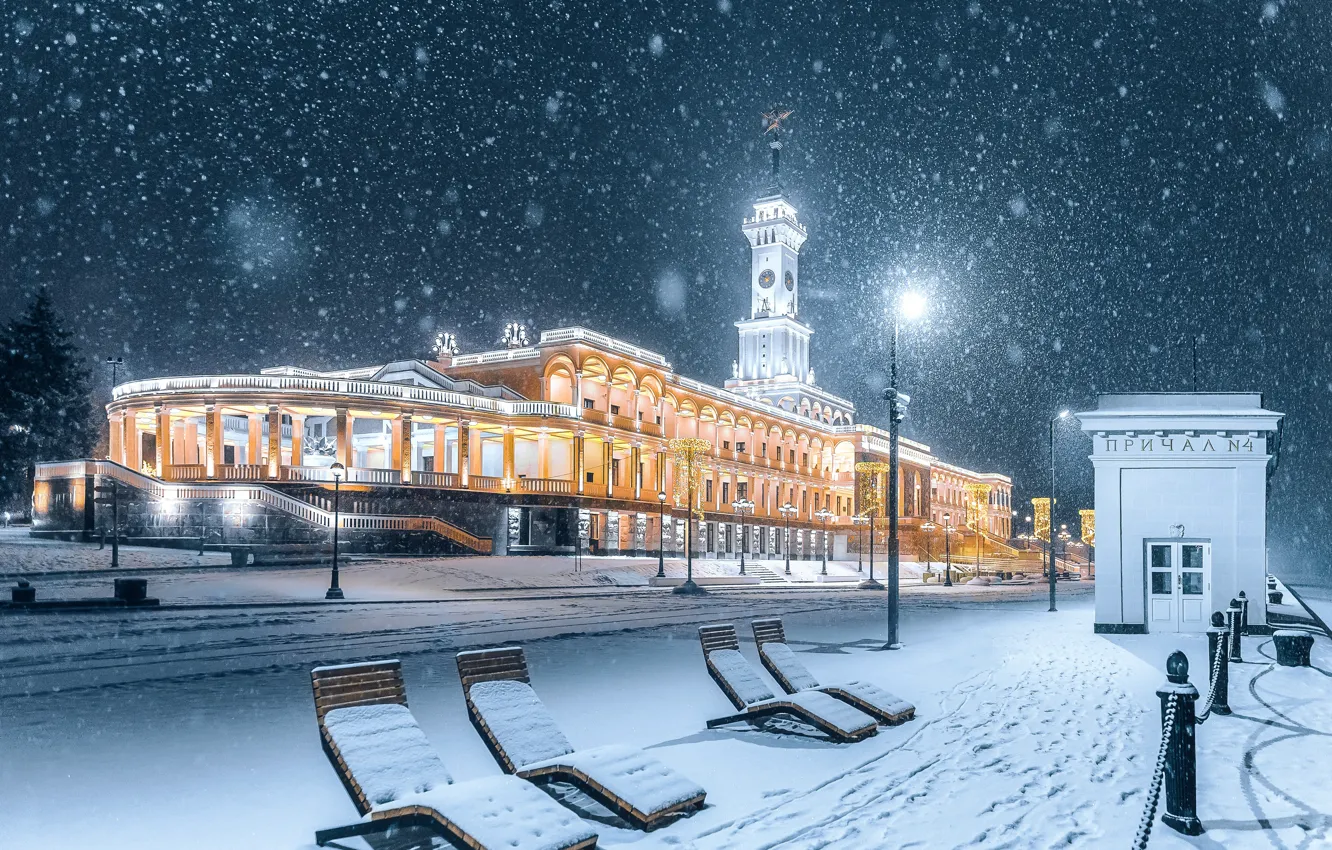 Северный Речной вокзал Москва зимой