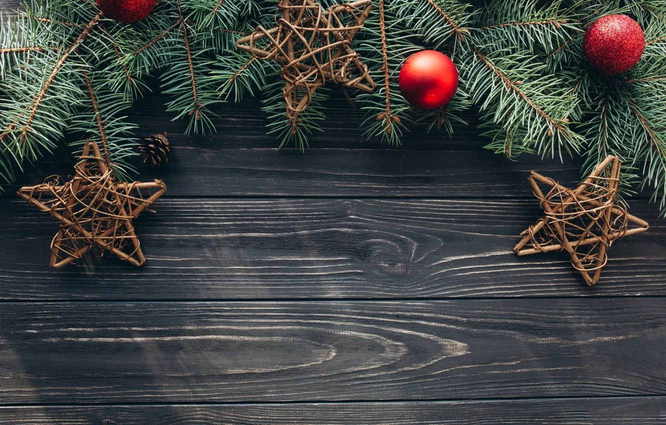 Фото обои украшения, Новый Год, Рождество, Christmas, wood, New Year, decoration, Merry, fir tree, ветки ели
